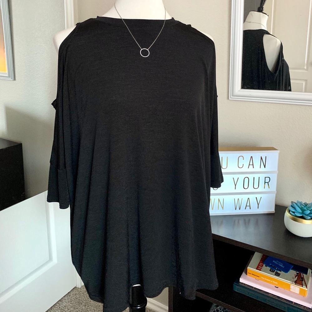 Cold Shoulder Oversized Tunic